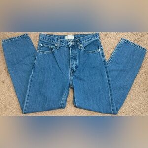 Everlane Summer Slouch Jean Organic Cotton Womens 25 Medium Wash Button Fly